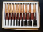 Hidari Nobuhiro - Iwazaki Eisuke 10x set 3-42mm Japanese Bench Chisel Oire Nomi