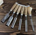Japanese Hand-Forged Chisel Set with Ash Handle