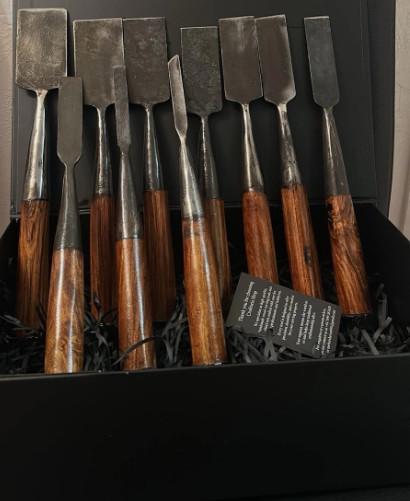 Japanese 10-Piece Wood Chisel Set for Woodworking