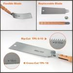 10-Inch Japanese Pull Saw with Replaceable Blades
