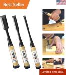 3-Piece Japanese Wood Chisel Set: Precision Tools