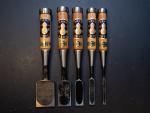 Hidari Nobuhiro 5-Piece Japanese Bench Chisel Set