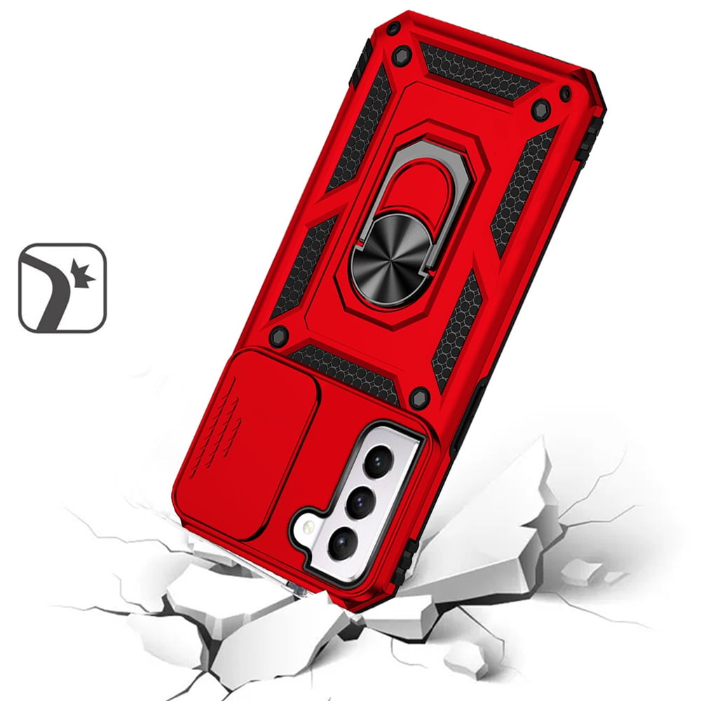 Samsung Galaxy S22+ Hybrid Case with Kickstand - Red