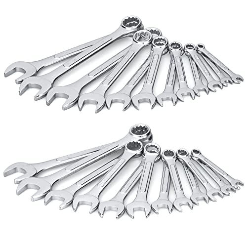 24-Piece Combination Wrench Set | SAE & Metric, Multi-Purpose
