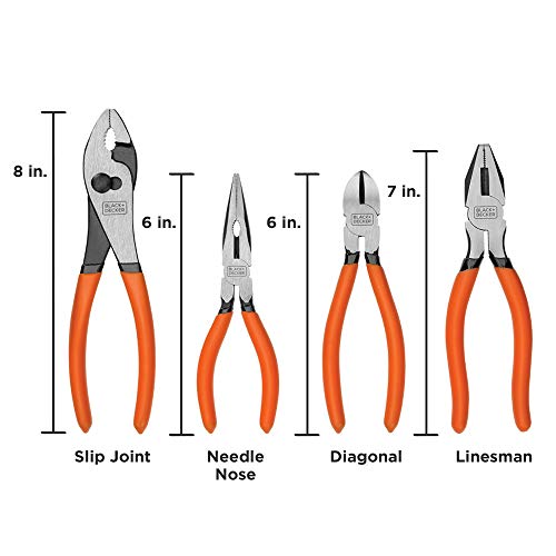 BLACK+DECKER Plier Set, 4-Piece