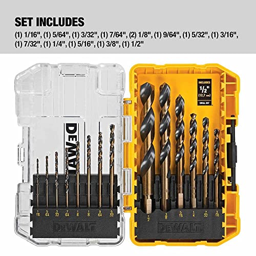DEWALT 14-Piece Drill Bit Set, 135° Split Point