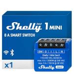 Shelly 1 Mini Gen3, WiFi & Matter Smart Relay Switch with Dry Contacts, 1-Channel 8A, Compatible with Alexa, Home Assistant, SmartThings & Google Home, DYI, Garage Door Opener, No Hub Required