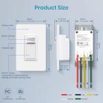 Milfra Smart Motion Sensor Light Switch,Motion Sensor Light Switch Works with Siri Alexa and Google Home, Voice and Remote Control, Neutral Wire Required