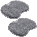 2PACK Shower Foot Scrubber Mat Back Washer Back Exfoliating Bath Wash Pad Wall Mounted Slip Suction Cups Foot Scrubber for Use in Shower Cups Foot Cleaner for Men and Women