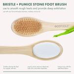 EcoTools Foot Brush + Pumice, Foot Scrubber Brush for Cleansing & Dead Skin Removal, Reveal Smooth, Soft Feet, Foot Brush for Shower & Bath, Eco-Friendly, Cruelty-Free Bristles, 4 Count