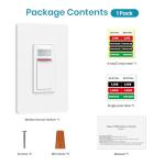 Milfra Smart Motion Sensor Light Switch,Motion Sensor Light Switch Works with Siri Alexa and Google Home, Voice and Remote Control, Neutral Wire Required