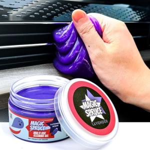 MAGIC SPRUCE Car Detailing Kit Gel for Car Interior Dashboard Cleaner Products, Non-Water Dust Remover Scented Freshner, Upholstery Cleaning Putty, Laptop Computer Cleaning Accessories Car Slime