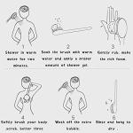 Ithyes Body Brush Dry Brushing Shower Bath Brush Long Handle Gentle Back Skin Scrubber Exfoliate Massage Improve Blood Circulation Cellulite Treatment