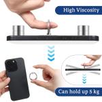 Molain 6Pcs Transparent Phone Ring Grips Holder, 360 Degree Rotation Ring Holder for Phone Case Cell Phone Tablet Case Accessories(Silver + Black + Rose Gold)