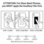 WUOJI [2 Pack] Ultra Slim Phone Grip Strap for iPhone 15 14 13 Pro Max & Samsung, Soft Nylon Finger Holder, Wireless Charging Friendly, Anti-Drop - Black