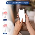 Molain 6Pcs Transparent Phone Ring Grips Holder, 360 Degree Rotation Ring Holder for Phone Case Cell Phone Tablet Case Accessories(Silver + Black + Rose Gold)