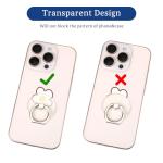 Molain 6Pcs Transparent Phone Ring Grips Holder, 360 Degree Rotation Ring Holder for Phone Case Cell Phone Tablet Case Accessories(Silver + Black + Rose Gold)