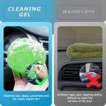 MysticHome for Car Cleaning Gel 160g,Reusable Cleaning Putty for Interior Detailing PC Keyboard, Car Cleaning Supplies, Auto Detailing Tools, Car Slime for Dust Removal, Cleaning Kit(Green, 5.0 OZ)