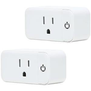 Lunabode LED Smart Plug - 2 Pack Smart Home 2.4G Wi-Fi Plugs Outlet Works with Echo, Alexa & Google Home | Smart Plug for Home with Timer, Remote,Voice & Group Controller | No Hub Required