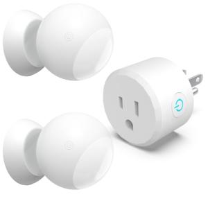 Wireless Motion Sensor Outlet Kit, 2 Sensor & 1 Outlet, Plug-N-Play PIR Motion Activated Switch with Timer, Indoor Motion Detector for Lights & Exhaust Fan of Bathroom, Garage, Laundry Room