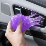 Car Cleaning Gel,Reusable Car Cleaning Putty for Interior Detailing, Car Cleaning Supplies, Auto Detailing Tools, Car Slime for Dust Removal, Car Accessories Interior, Car Cleaning Kit(Purple, 0.8 OZ)