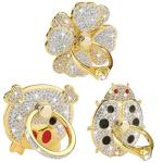 Ycciksld 3 Pcs Cell Phone Finger Holder Finger Grip Phone Case Phone Kickstand Attachment for All Smartphones (3 Kind White)