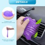 Car Cleaning Gel,Reusable Car Cleaning Putty for Interior Detailing, Car Cleaning Supplies, Auto Detailing Tools, Car Slime for Dust Removal, Car Accessories Interior, Car Cleaning Kit(Purple, 0.8 OZ)