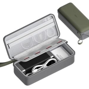 Hagibis Electronics Organizer Travel Case Cable Organizer Bag Pouch Portable Waterproof Carry Case for Cable, Charger,Power Bank, SD Card, Mouse, USB Flash Disk (DPB03 Green)