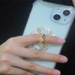 Ycciksld 3 Pcs Cell Phone Finger Holder Finger Grip Phone Case Phone Kickstand Attachment for All Smartphones (3 Kind White)