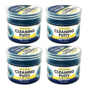 4 Pk Auto Cleaning Putty Gel Reusable Dust Cleaner Slime Keyboard Car Electronic Dirt Removal Wipe Auto Scratch-Free Reusable Detail Cleaning Tools Household Supplies Multi Purpose