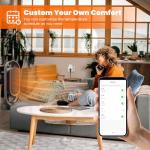 New Generation! Briidea Smart WiFi Temperature Control Outlet Compatible with Alexa Google Assistant, Perfect for Households Greenhouses Reptile Enclosures Incubators, 110V/16A