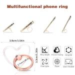 Nogeqi 4 Pack Transparent Phone Ring Grip Adjustable Phone Case Ring Phone Grip Heart Diamond Setting Ring Phone Holder 360 Degree Rotation and 180 Degree Folding Compatible with All Smartphones