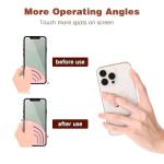 Nogeqi 4 Pack Transparent Phone Ring Grip Adjustable Phone Case Ring Phone Grip Heart Diamond Setting Ring Phone Holder 360 Degree Rotation and 180 Degree Folding Compatible with All Smartphones