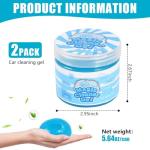 SenseYo 2 Pack Car Cleaning Gel Putty, Car Interior Cleaner Slime Auto Detailing Tools Universal for Notebook Keyboard Camera
