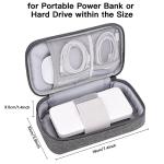 Bevegekos Small Electronics Travel Case, Portable Carrying Organizer Pouch Bag for Charger & Cords/Cables/Power Bank/Hard Drive (Small, Dark Grey)