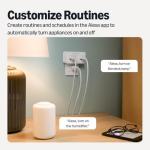 Amazon Basics Dual Smart Plug with Motion Sensor and Night Light, Works with Alexa Only, Control from Anywhere, Automatic Control, 2.4 GHz Wi-Fi, No Hub Required, 4.33 x 2.36 x 1.38 in, White