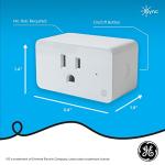 GE Cync Smart Indoor Plug, Smart Outlet Control, WiFi Outlet Plug, Matter Compatible, Works with Alexa and Google Home