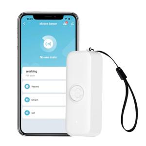 WiFi Smart Motion Sensor: Wireless PIR Motion Detector for Home Security, Infrared Motion Sensor with App Notification Alert, Support Voice Command Via Alexa (1-Pack)