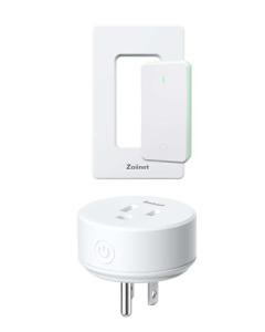 Zoiinet Smart Plug Switch, 2.4G WiFi Outlet Time Switch, Compatible with Alexa, Google Home, Smart Life & IFTTT APP, Voice Control & Timer, Buckle Design & Removable, No Hub Needed, Programmable