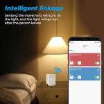 WiFi Smart Motion Sensor: Indoor PIR Motion Detector, Free App Alert, Tuya App Remote Monitor, USB & Battery Dual Power Supply, Infrared Wireless Alarm System for Home Security & Home Automation