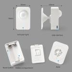 WiFi Smart Motion Sensor: Indoor PIR Motion Detector, Free App Alert, Tuya App Remote Monitor, USB & Battery Dual Power Supply, Infrared Wireless Alarm System for Home Security & Home Automation