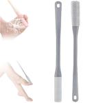 Toe Cleaning Brush, Silicone Toe Gap Cleaner 15.7inch Long Handled Foot Brush for Seniors, Soft Rubber Brush Exfoliating Foot Scrubber for Shower - Seniors, Men and Women (Grey)