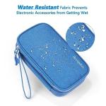 Bevegekos Electronics Organizer Case Travel Accessories Cords Cables Pouch Power Bank Bag (Medium, Azure Blue)