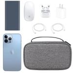 Bevegekos Small Electronics Travel Case, Portable Carrying Organizer Pouch Bag for Charger & Cords/Cables/Power Bank/Hard Drive (Small, Dark Grey)