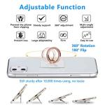 Kinizuxi Cell Phone Ring Holder Stand 5 Pack Silver, Transparent Phone Ring Holder Grip Finger Kickstand, 360° Rotation Phone Ring for Phone Cases