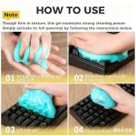 ASFSKY Car Cleaning Gel (Green,Magnolia) Cleaning Putty Universal Dust Cleaning Car Interior Cleaner Keyboard Dust Remover Car Slime Gifts for Women Girl Men（1 Pack）