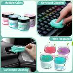 ASFSKY Car Cleaning Gel (Green,Magnolia) Cleaning Putty Universal Dust Cleaning Car Interior Cleaner Keyboard Dust Remover Car Slime Gifts for Women Girl Men（1 Pack）