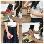 WUOJI Universal Phone Grip for Smartphones - Phone Holder for Hand for Back of Phone - Wireless Charging Compatible (Black) - 3Pack