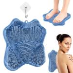 Show Foot Scrubber Mat & Silicone Back Scrubber with Suction Cups, 3 Brush Designs for Deep Cleaning Shower, Foot Brush for Shower, Deep Exfoliation