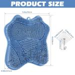 Show Foot Scrubber Mat & Silicone Back Scrubber with Suction Cups, 3 Brush Designs for Deep Cleaning Shower, Foot Brush for Shower, Deep Exfoliation
